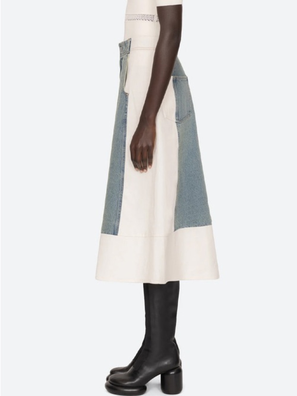 Sea New York Liam Denim Skirt - NWT - Size 6 - Picture 4 of 7